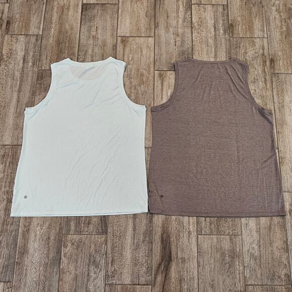 Athleta Vital II Tank Lot of 2 Womens Size XL Gray & Light Blue Muscle Athletic - Picture 4 of 9